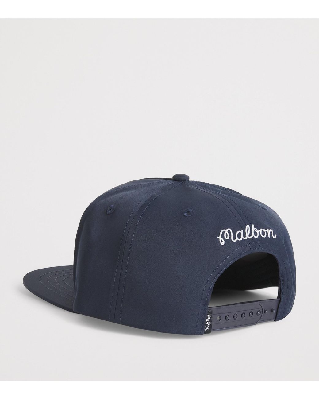 Malbon Blue Embroidered M Snapback Cap for men