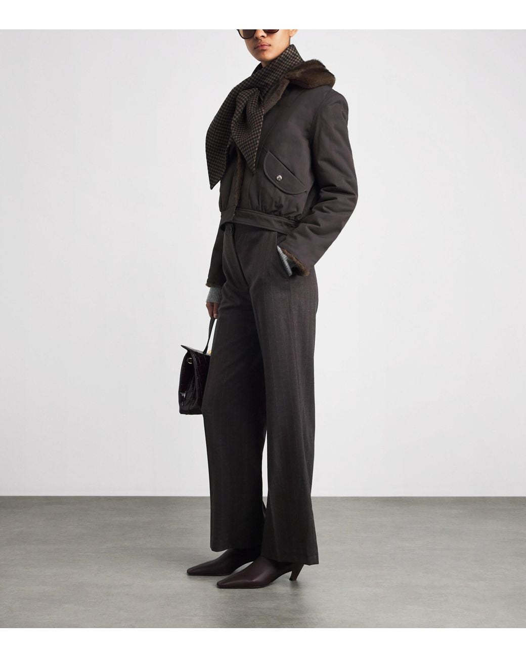 Claudie Pierlot Black Faux Shearling Reversible Parka