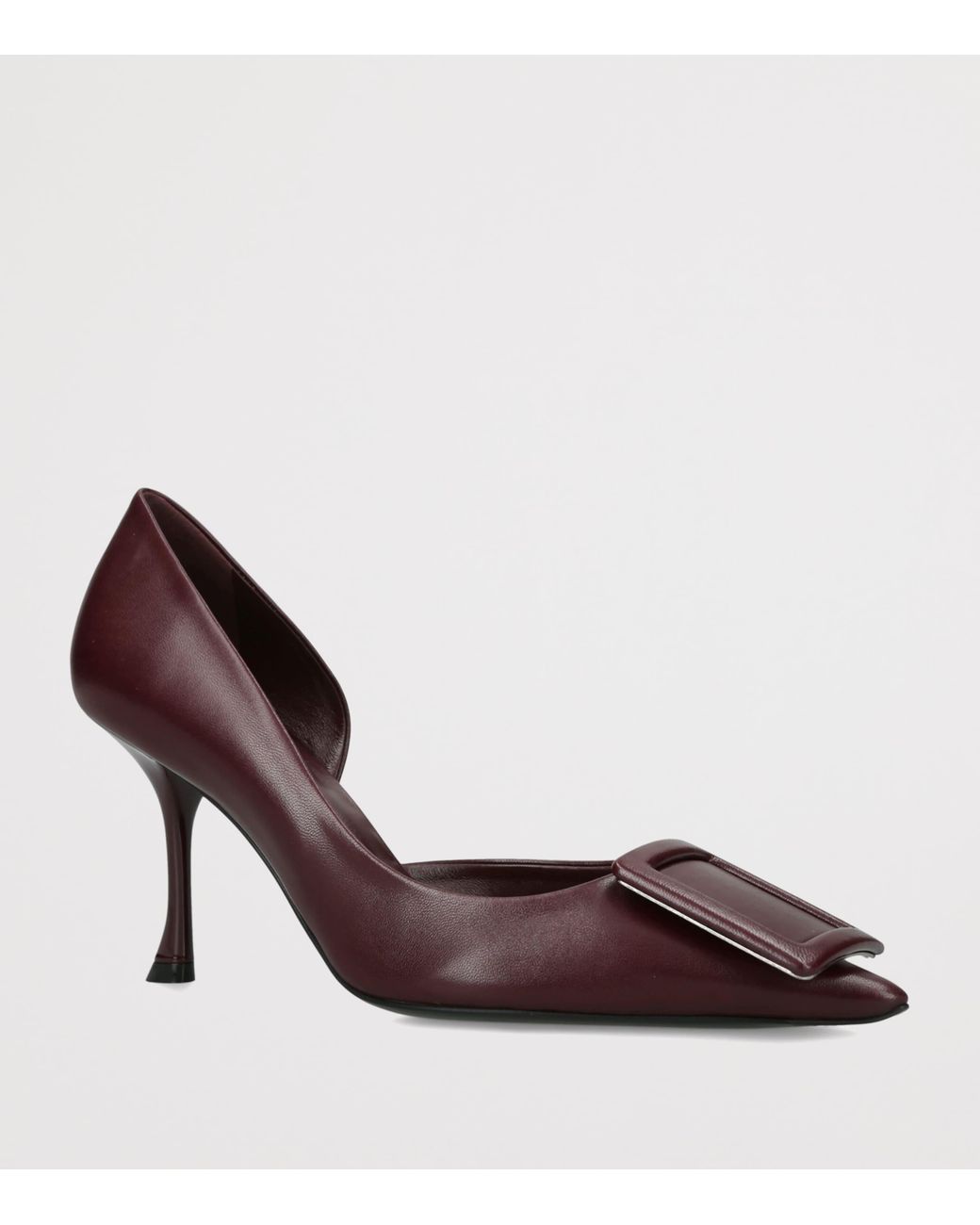 Roger Vivier Purple Leather D'Orsay Pumps 85