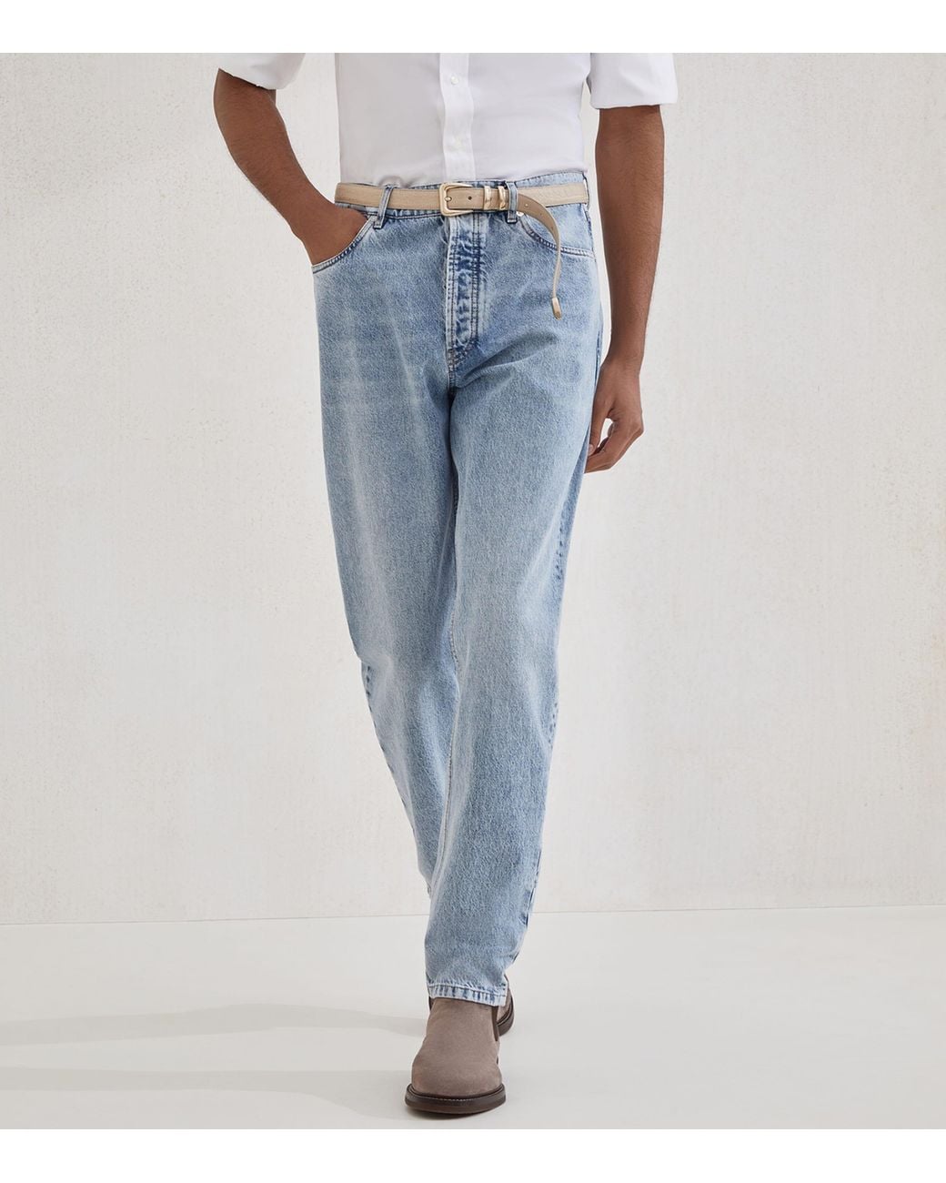 Brunello Cucinelli Blue Iconic Straight-Fit Jeans for men