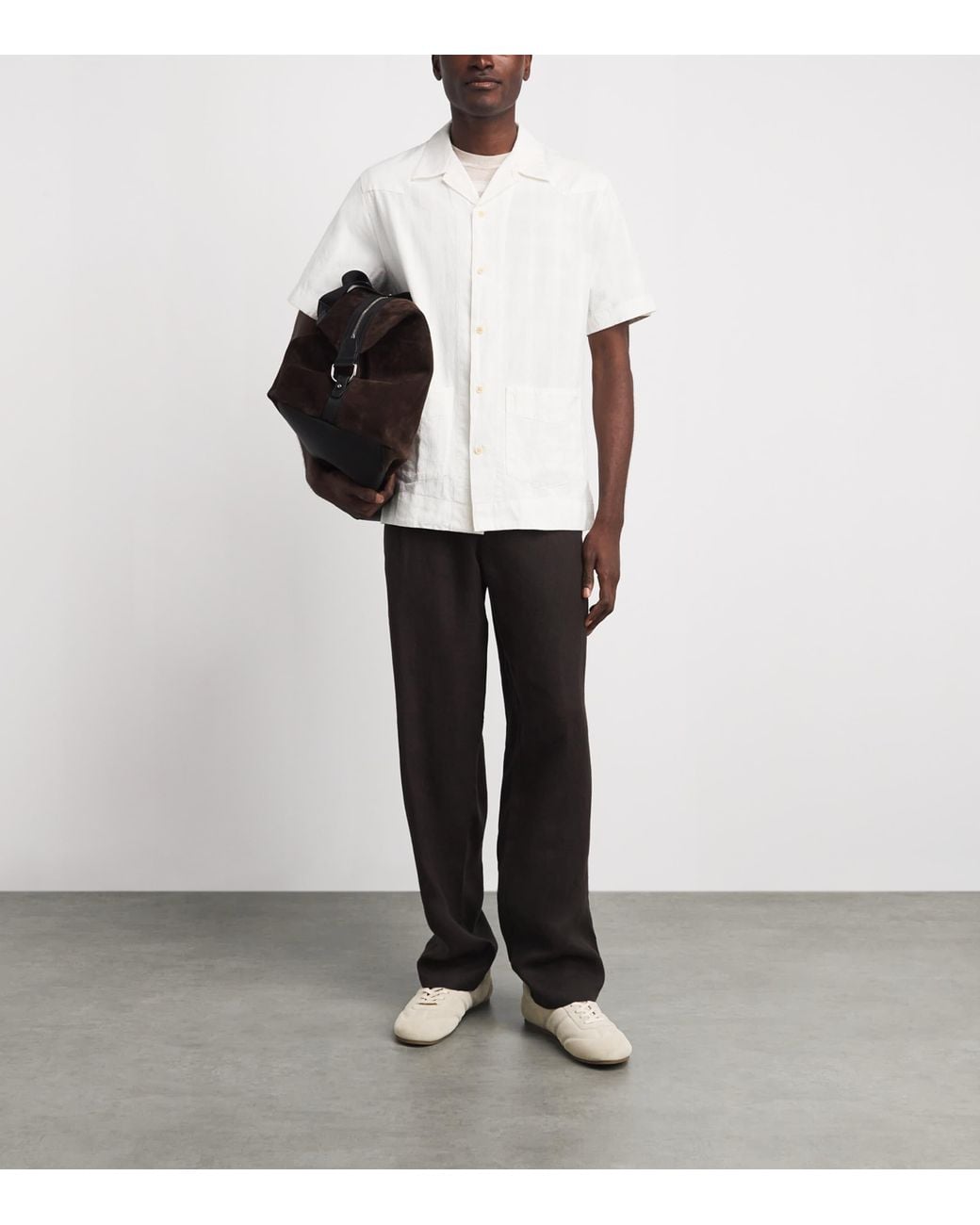 Oliver Spencer White Cotton Cuban Shirt for men