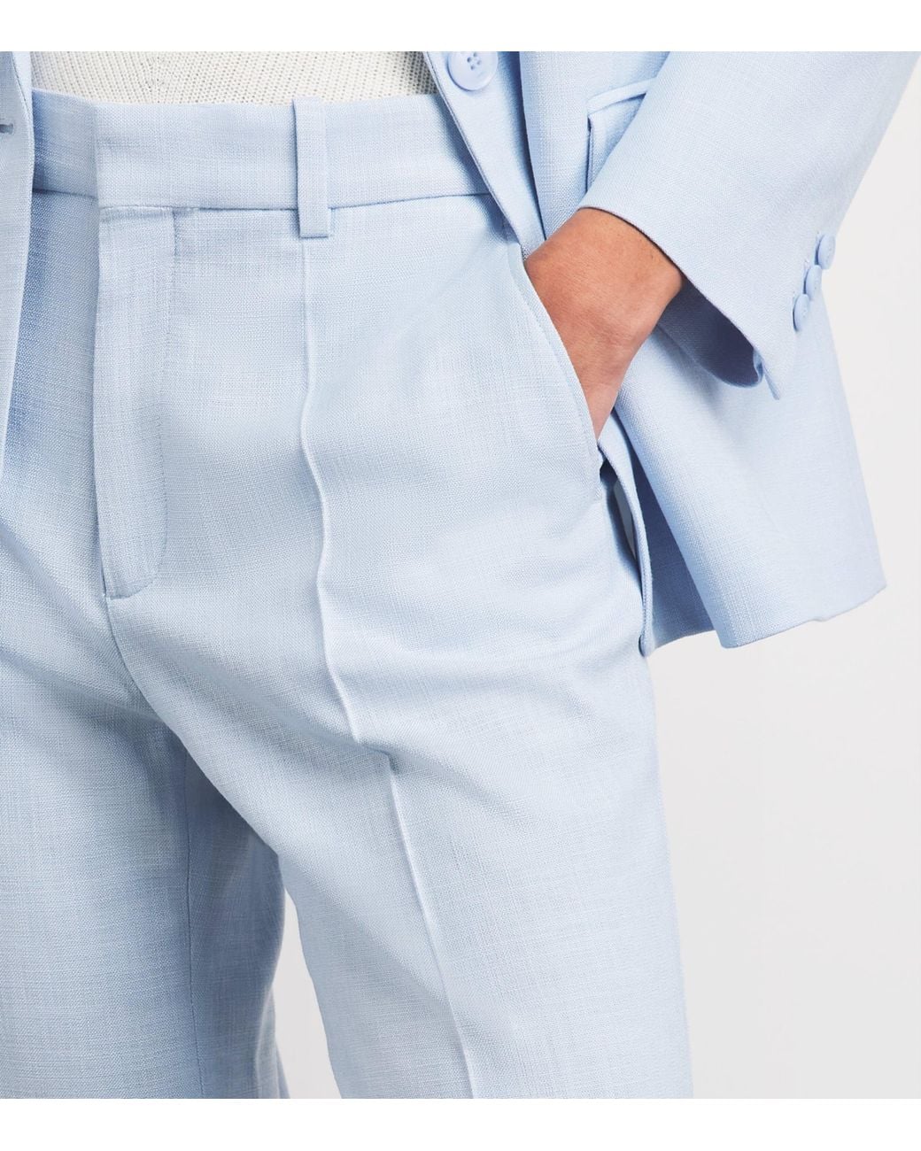 Maje Blue Pleated Tailored Trousers