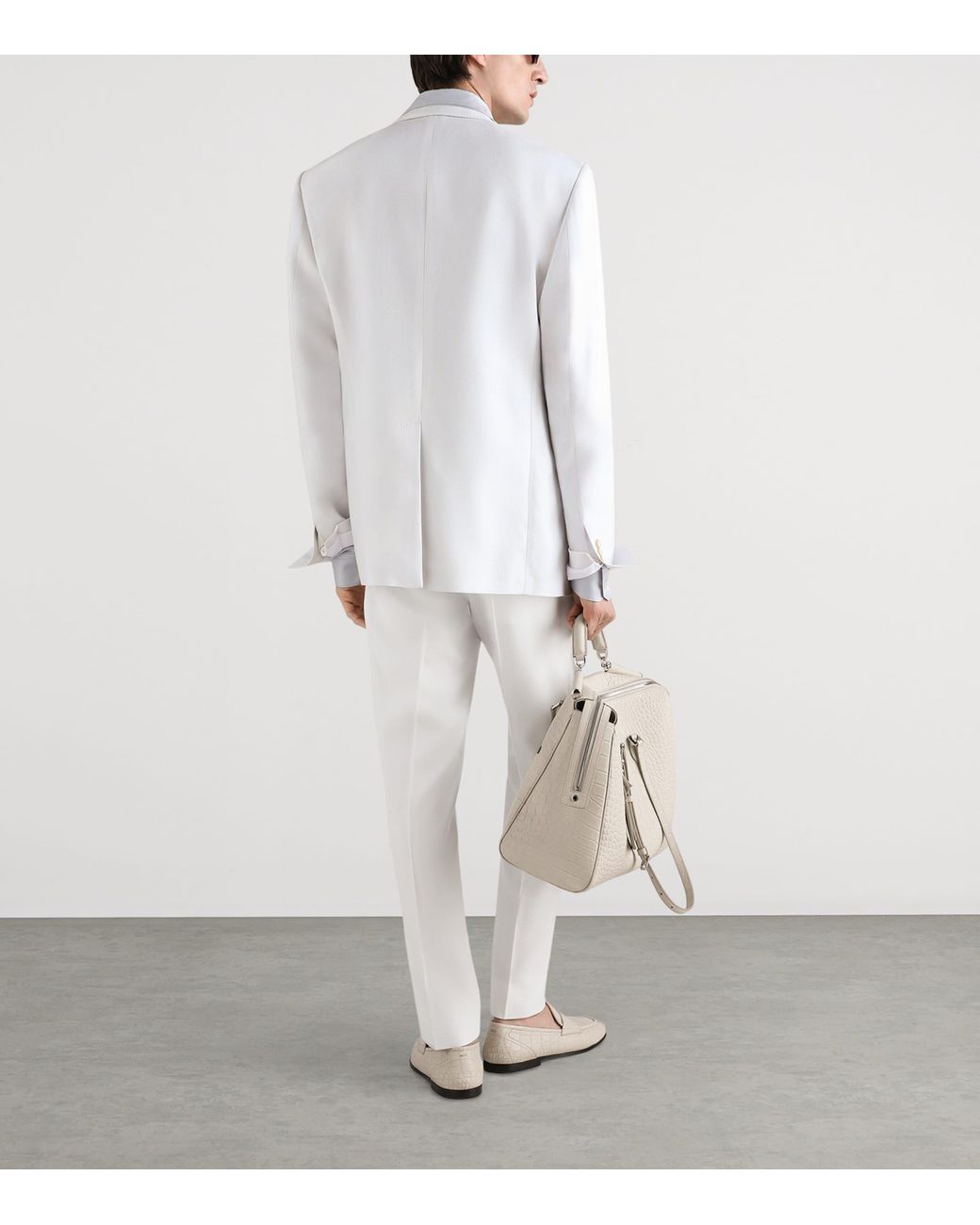 Dolce & Gabbana White Double-Breasted Blazer for men