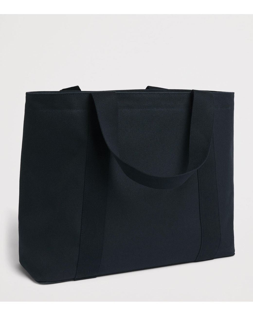 Harrods Black Medium Cotton Canvas British Rosette Tote Bag