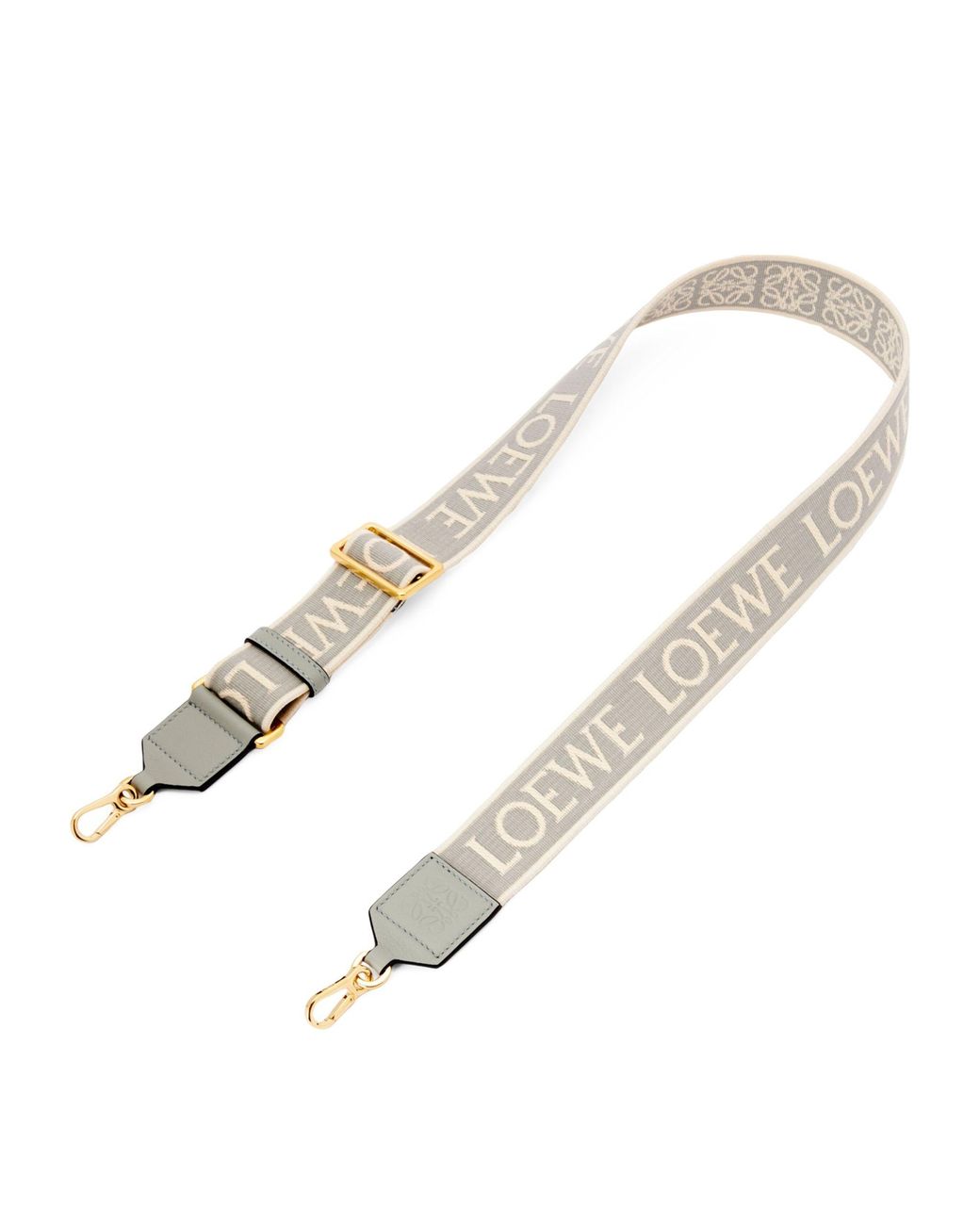 Loewe Canvas And Leather Logo Bag Strap in Grey (Grey) | Lyst UK