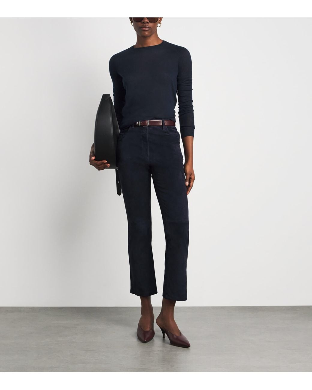 Joseph Blue Cashmere Cashair Geras Sweater