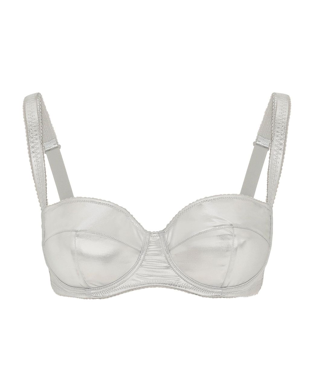 Dolce & Gabbana Gray Foiled Balconette Bra