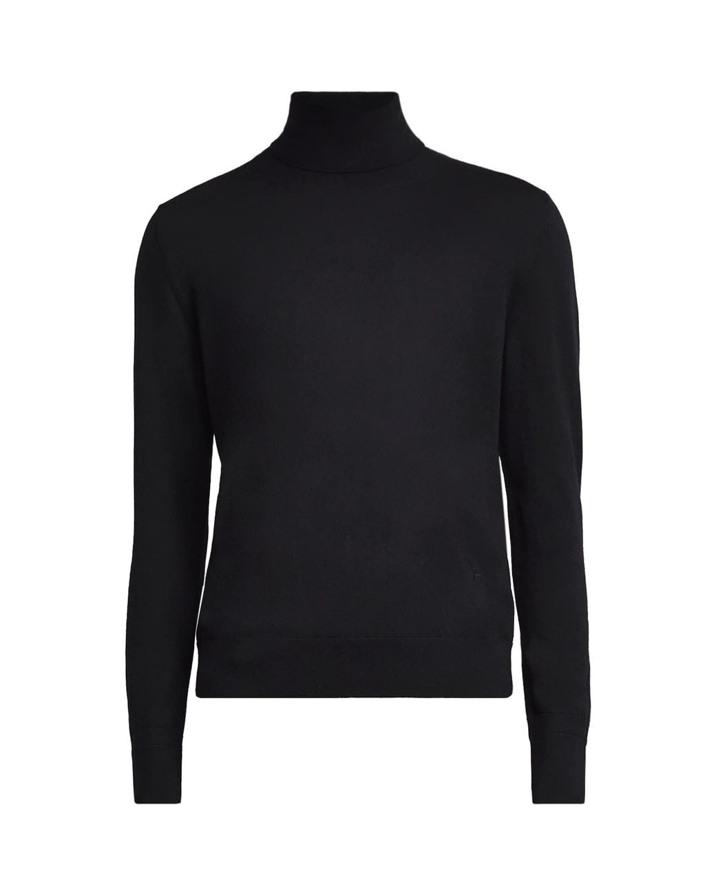 Isaia Black Wool Rollneck Sweater for men