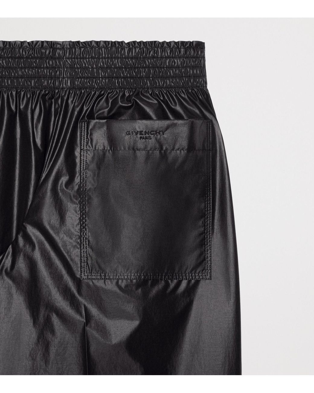 Givenchy Black Faux Leather Relaxed Trousers