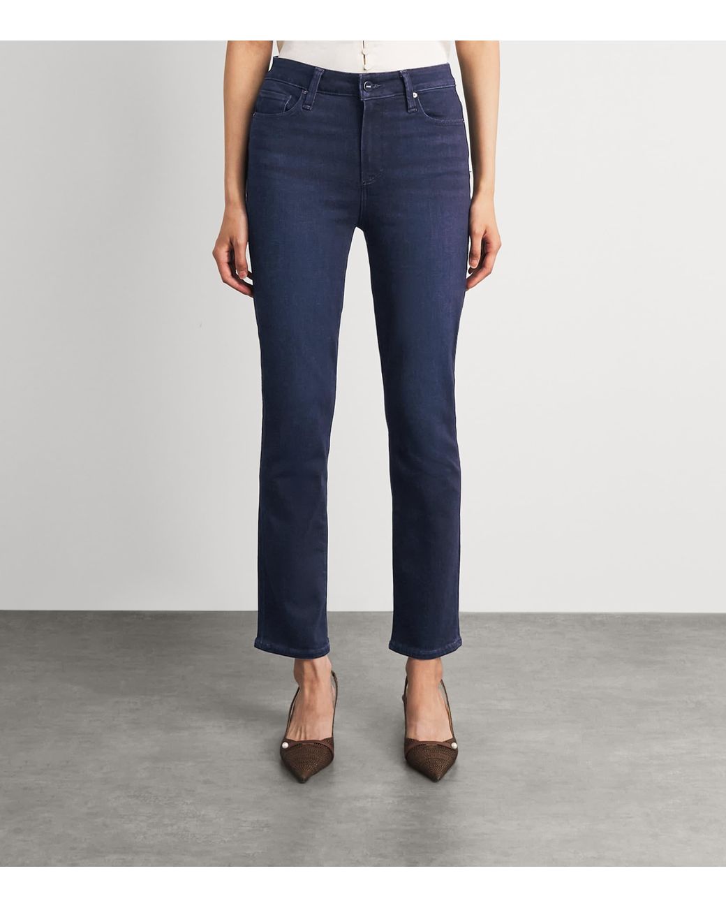 PAIGE Blue Cindy Straight Jeans