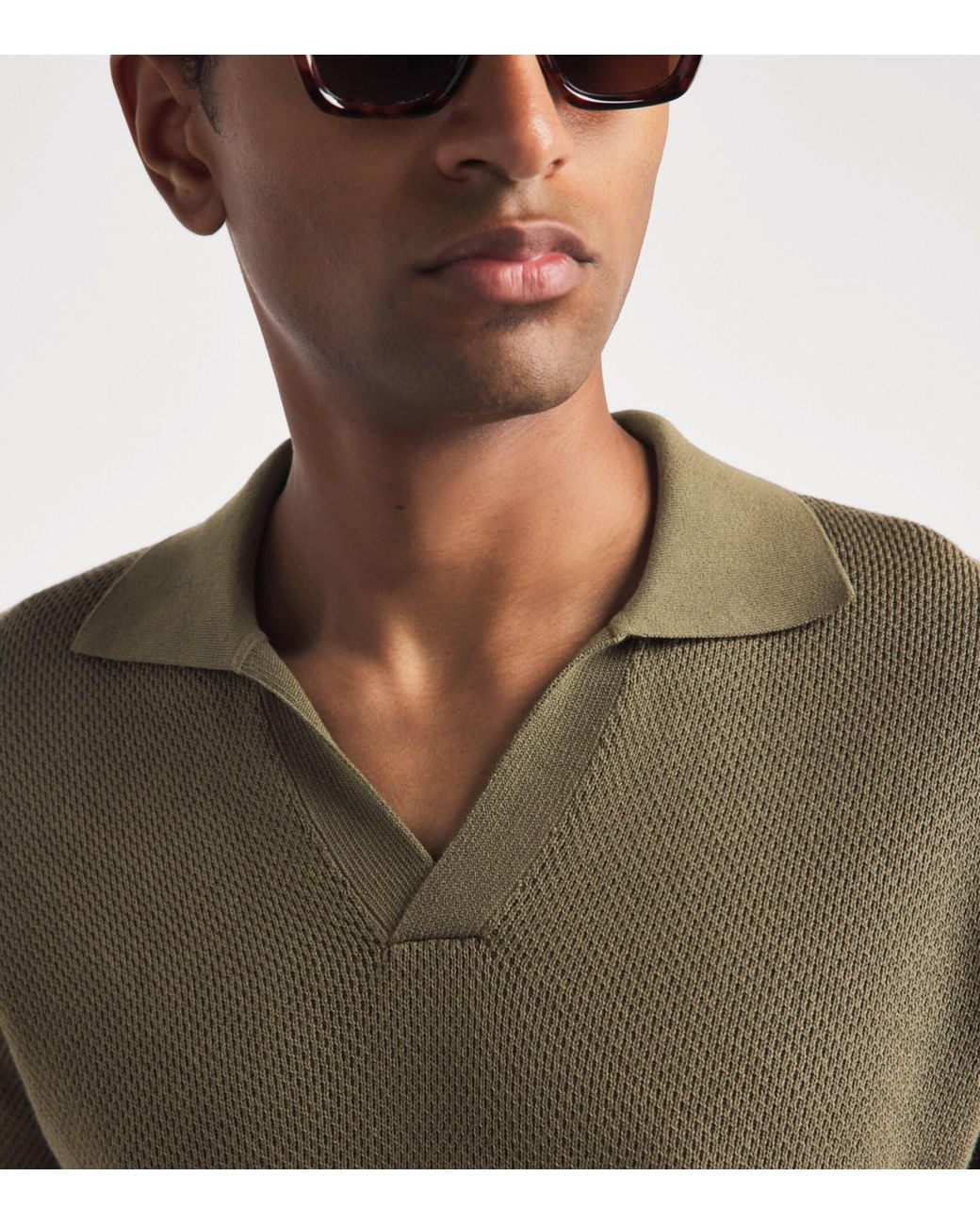 Frescobol Carioca Green Cotton Rino Polo Shirt for men