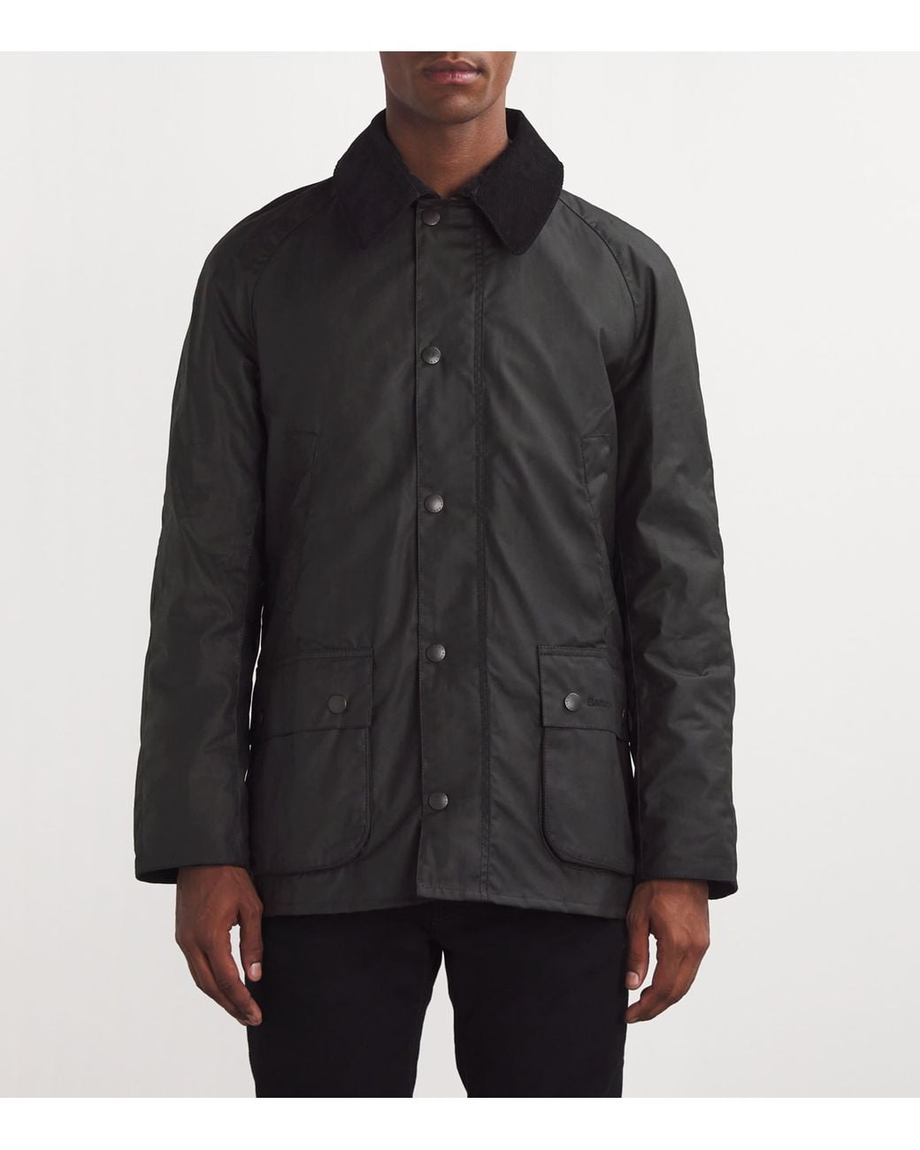 Barbour Black Waxed Ashby Jacket for men