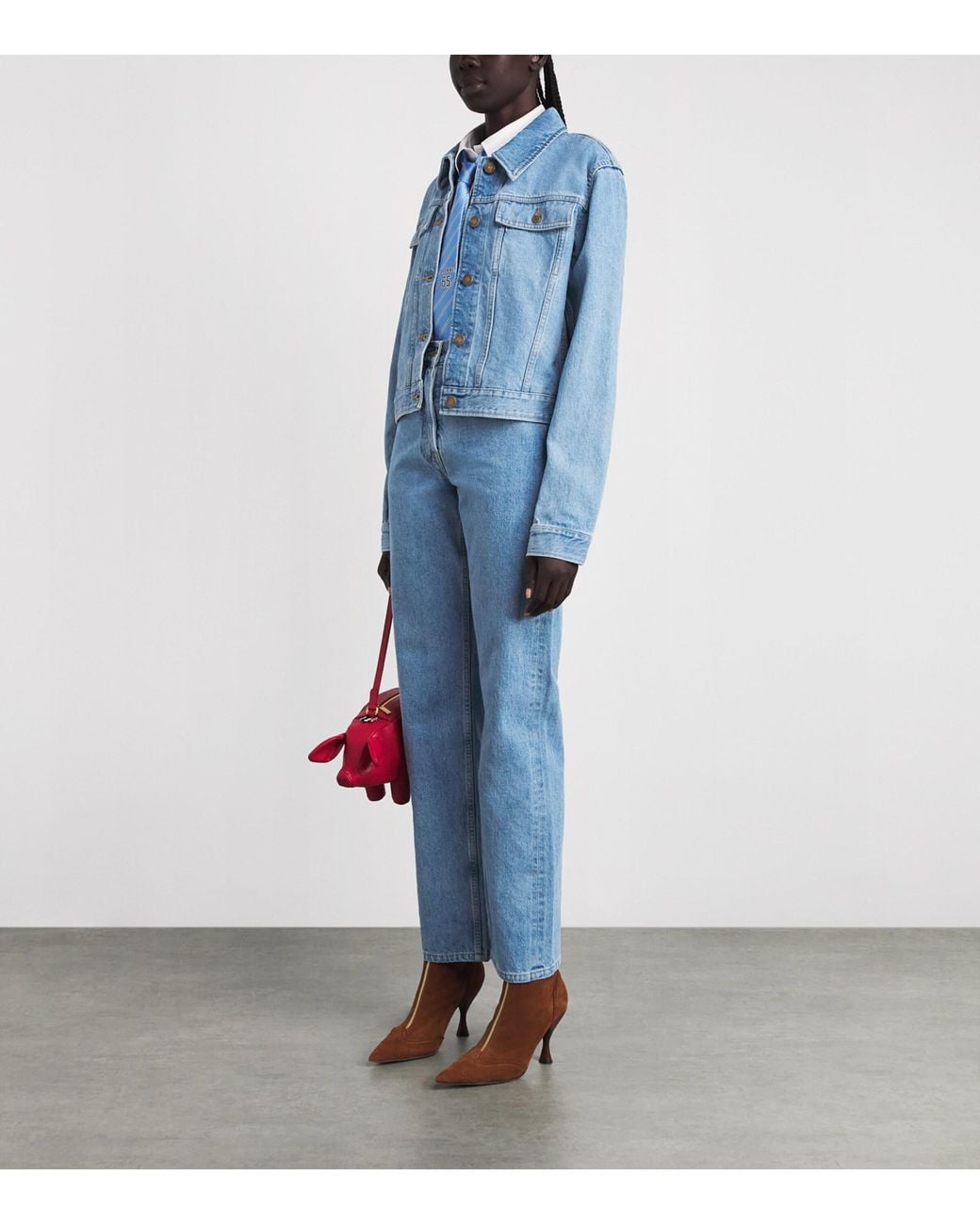 Thom Browne Blue Shrunken Selvedge Denim Jacket