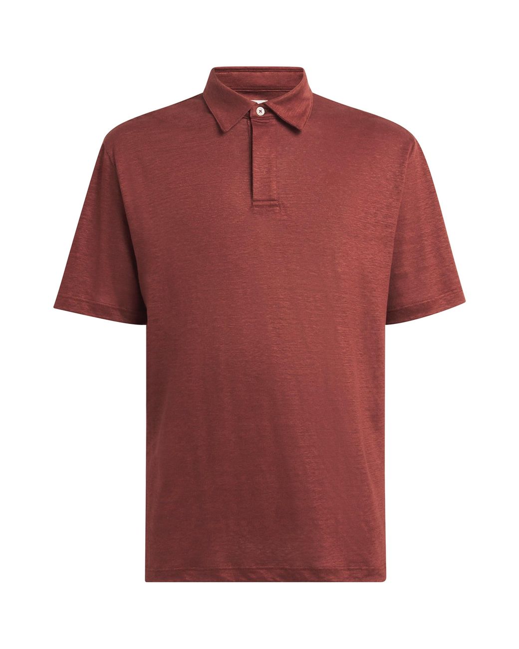 Eleventy Red Linen Polo Shirt for men
