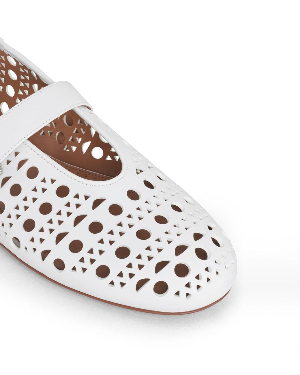 Alaïa White Lambskin Vienne Ballet Flats