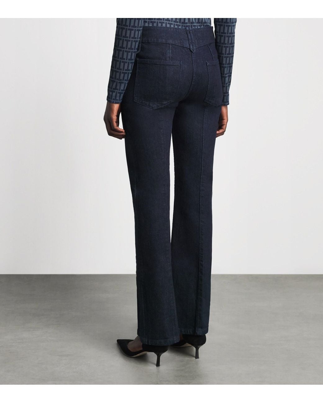 Tory Burch Blue Mid-Rise Slim Jeans