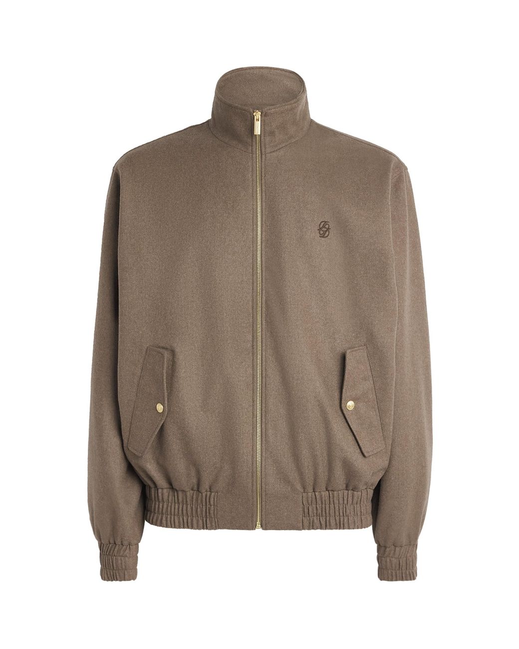 Drole de Monsieur Brown Virgin Wool-Blend Track Jacket for men
