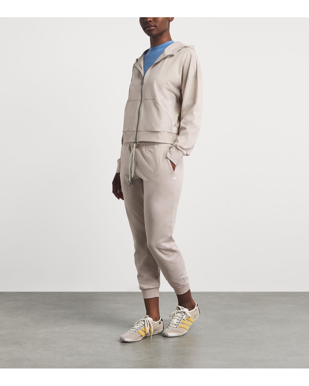 vuori White Modern Halo Zip-Up Hoodie