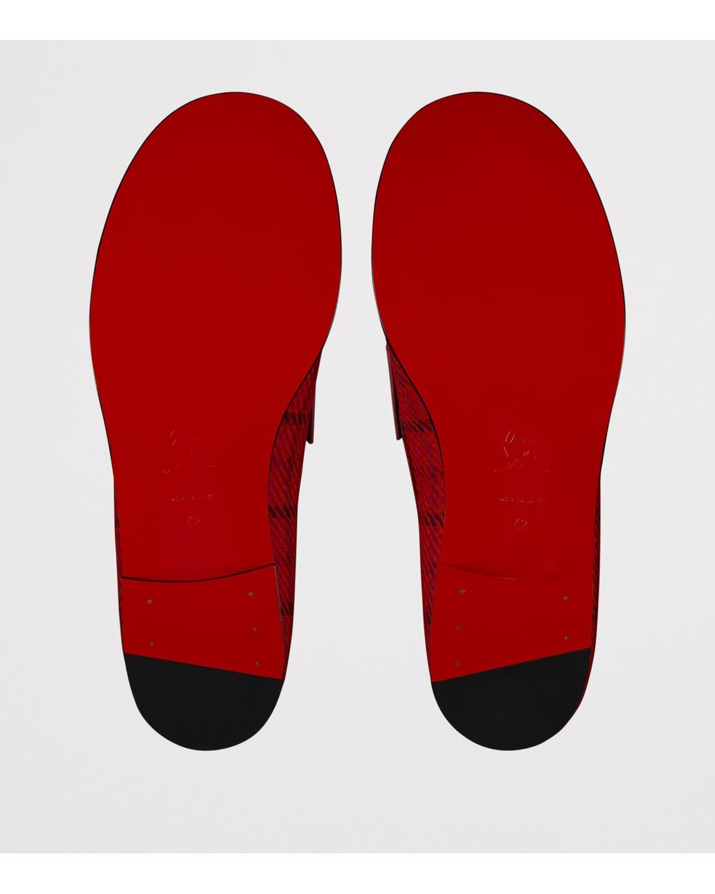 Christian Louboutin Red Circ Check Print Loafers for men