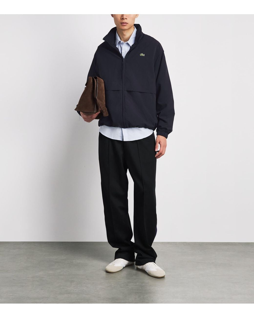 Lacoste Blue Water-Repellent Windbreaker for men