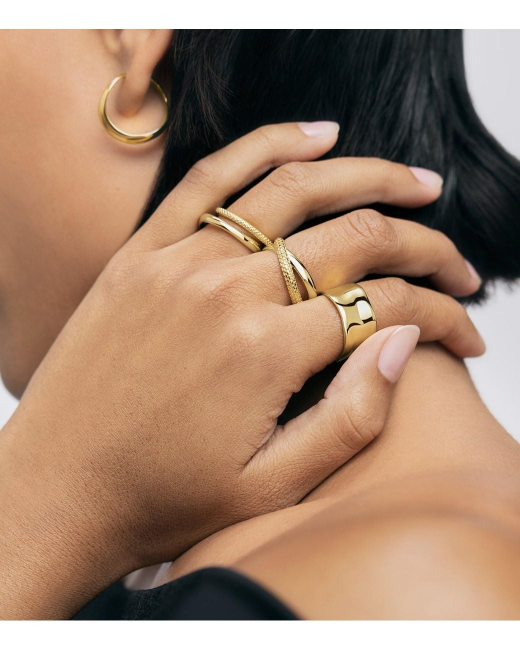 Monica Vinader Metallic Vermeil Heirloom Crossover Ring