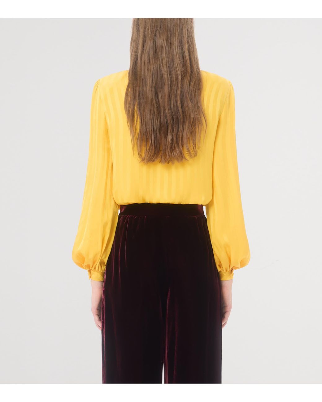 Valentino Yellow Silk Blouse