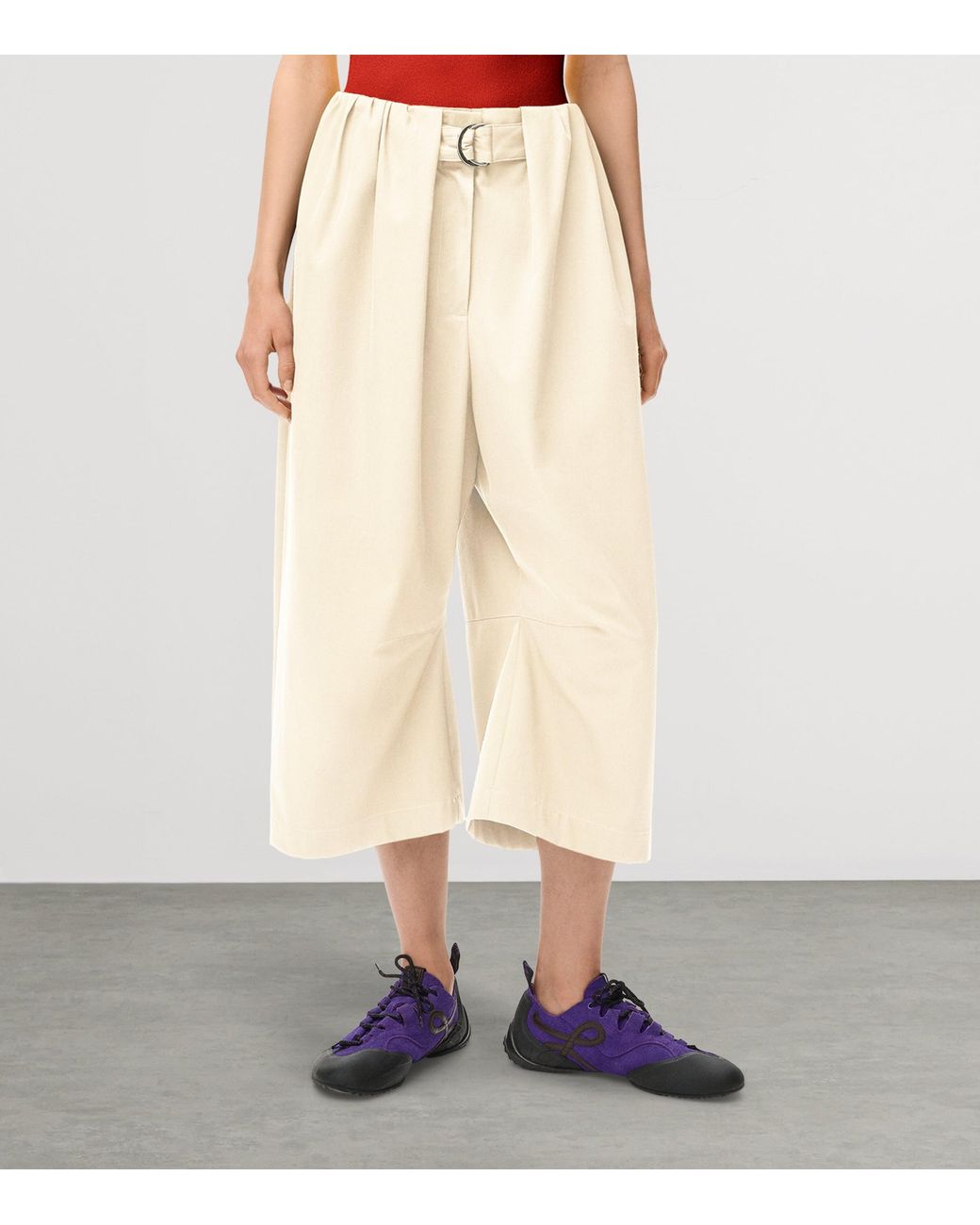 Loewe Natural Cropped Belted Trousers