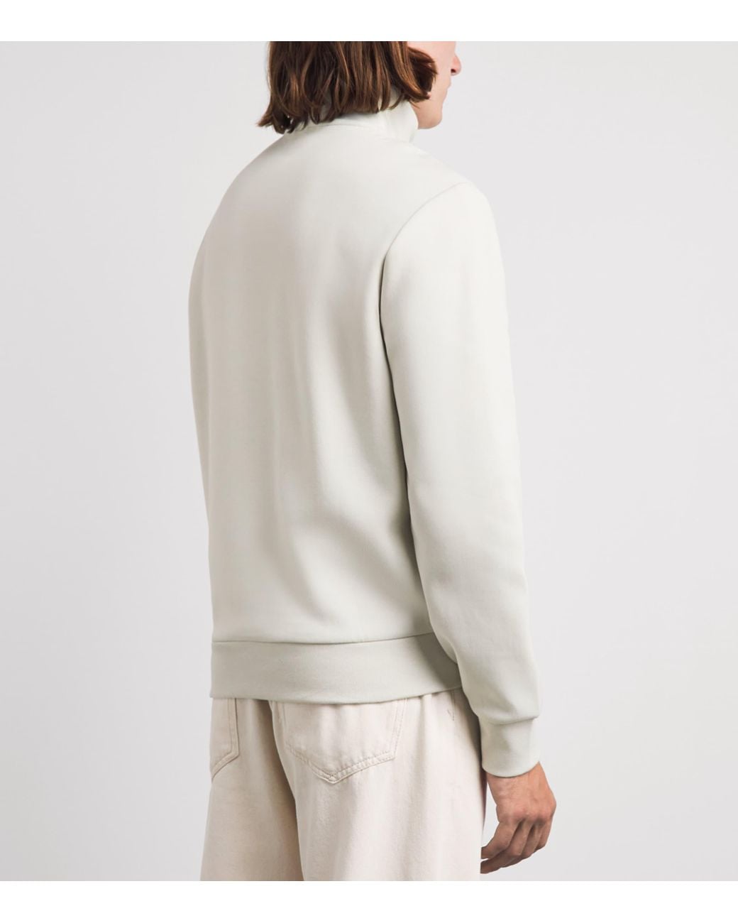 Polo Ralph Lauren White Polo Pony Quarter-Zip Sweatshirt for men