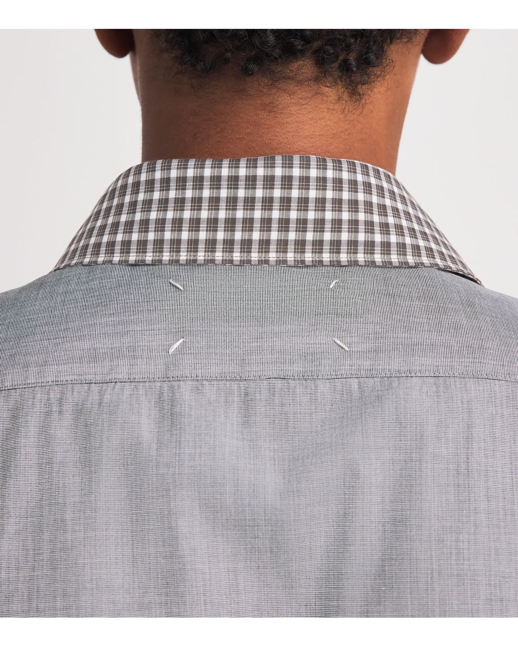 Maison Margiela Gray Double Check Shirt for men