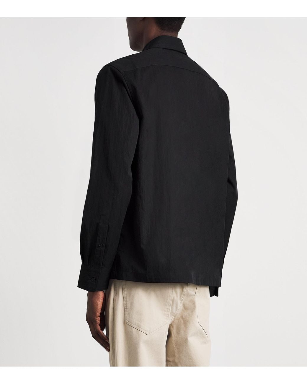 Vince Black Zip-Up Shacket for men