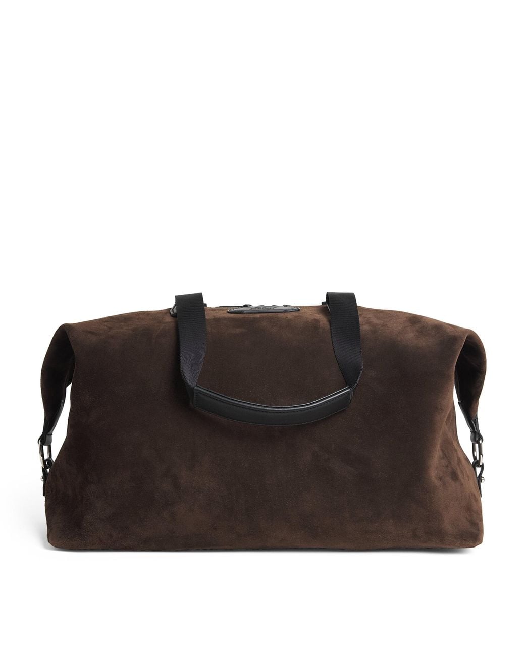 Brioni Black Cashmere Suede Via Veneto Duffle Bag for men