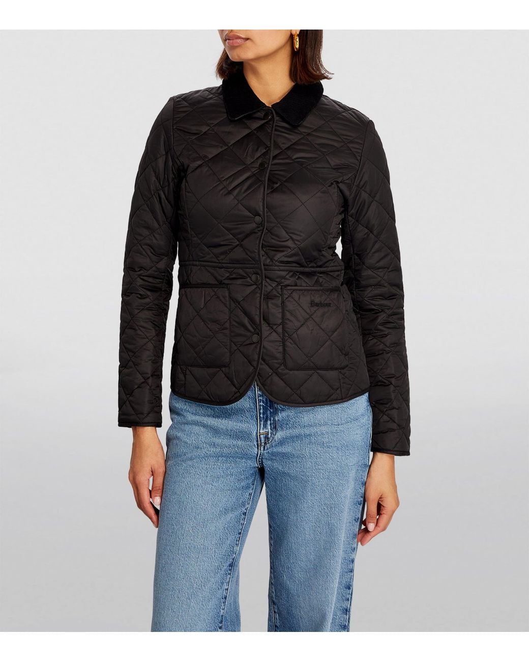 Barbour Black Quilted Deveron Jacket