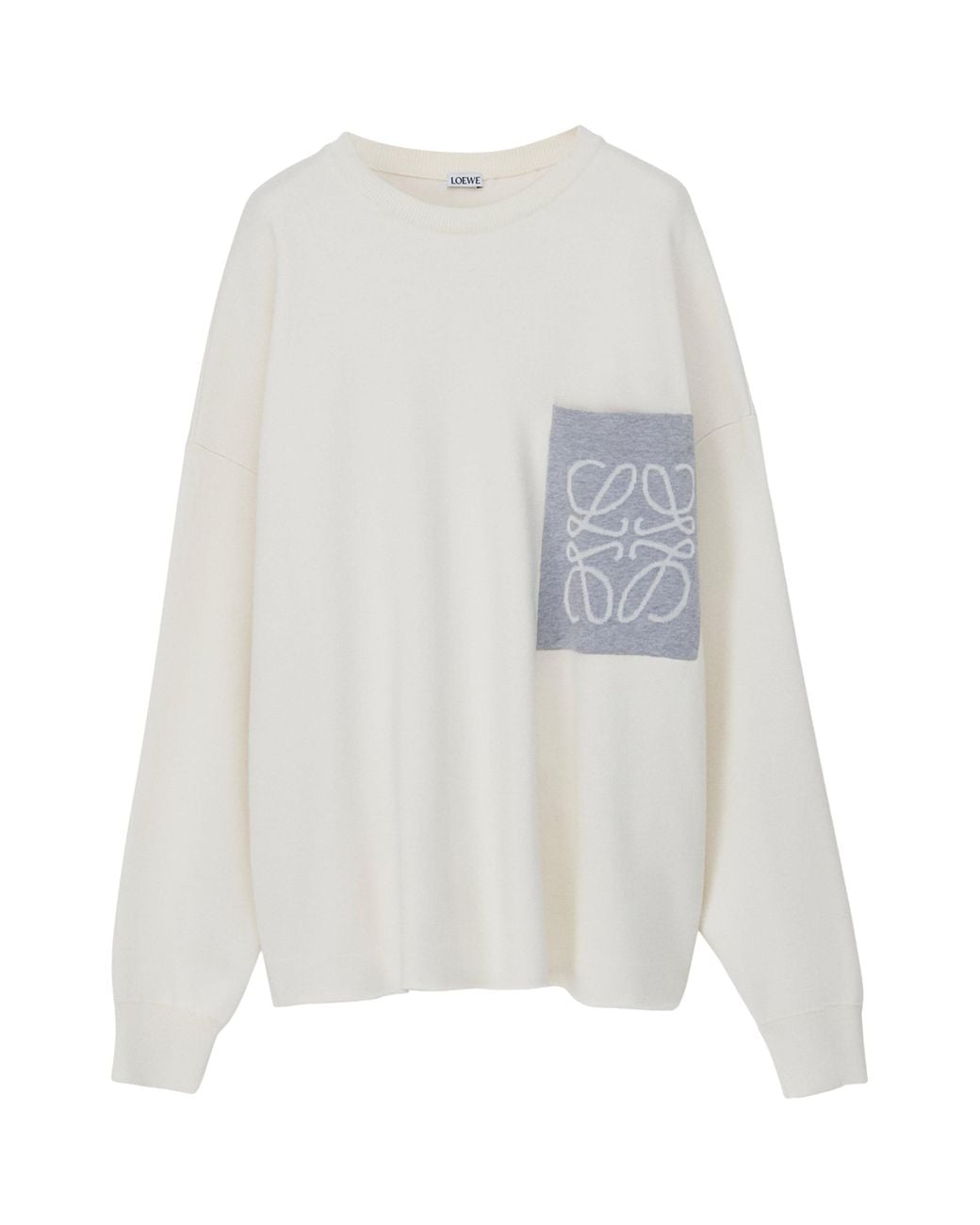 Loewe White Cotton-Blend Anagram Sweater for men