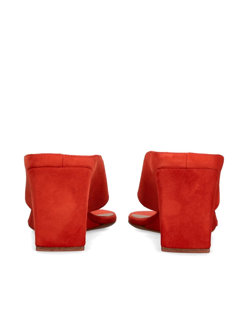 Alaïa Red Suede Cube Wedge Sandals 75