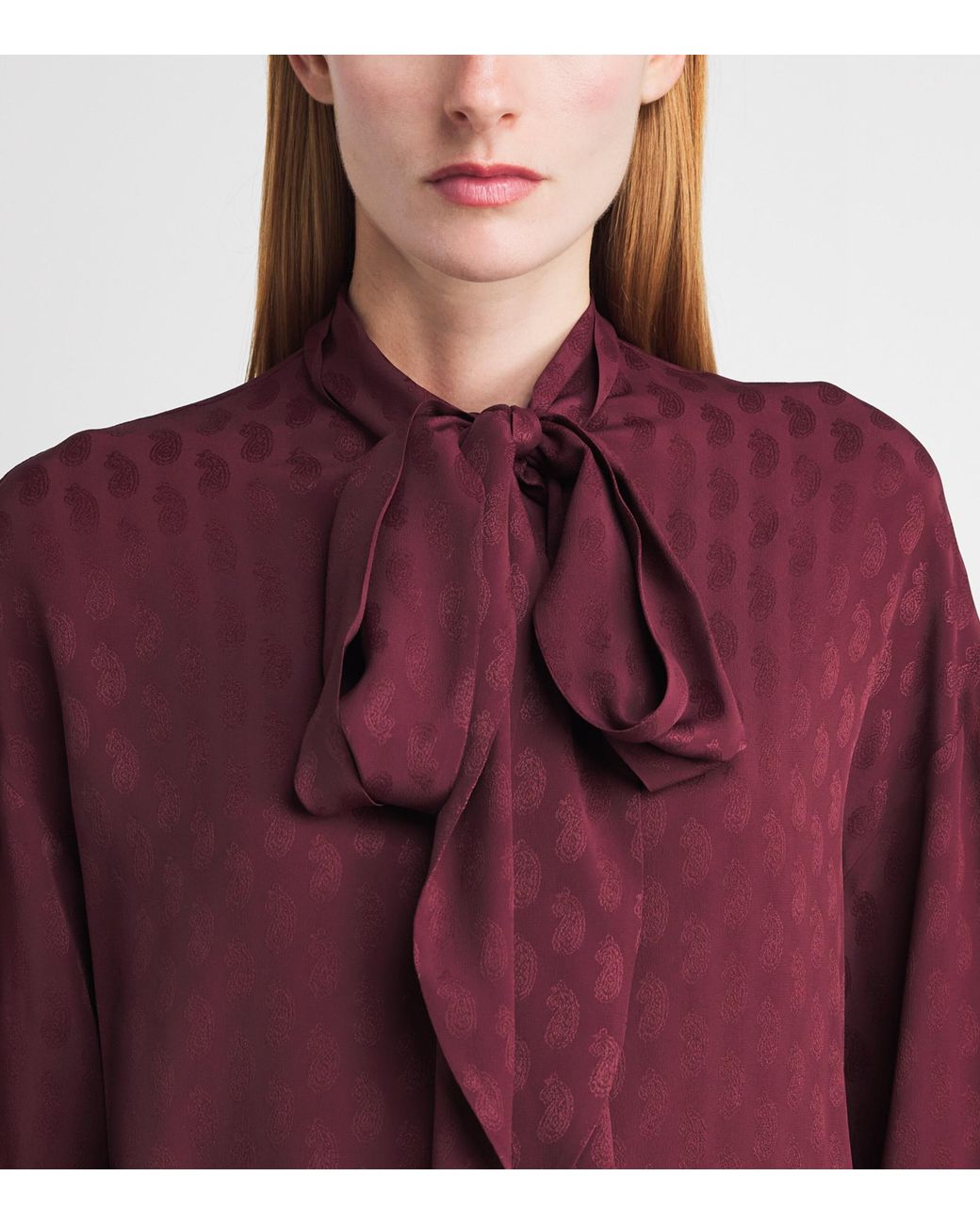 Etro Purple Paisley Jacquard Blouse