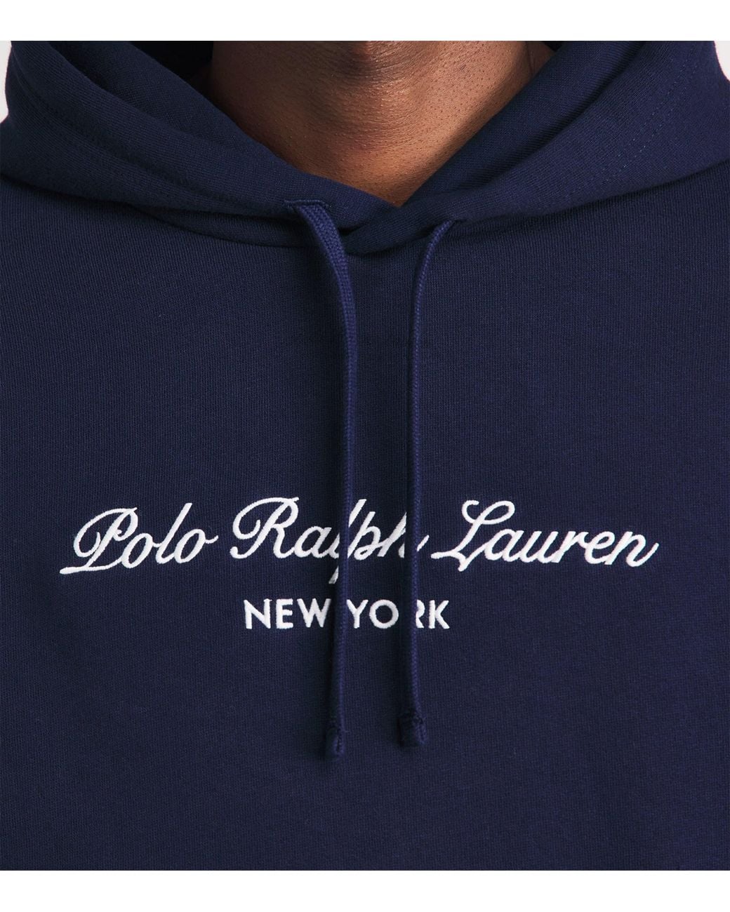 Polo Ralph Lauren Blue Embroidered Logo Hoodie for men