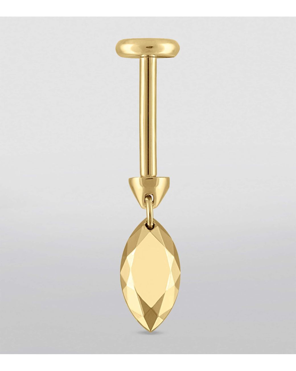 Maria Tash Metallic Faceted Marquise Threaded Charm Single Earring