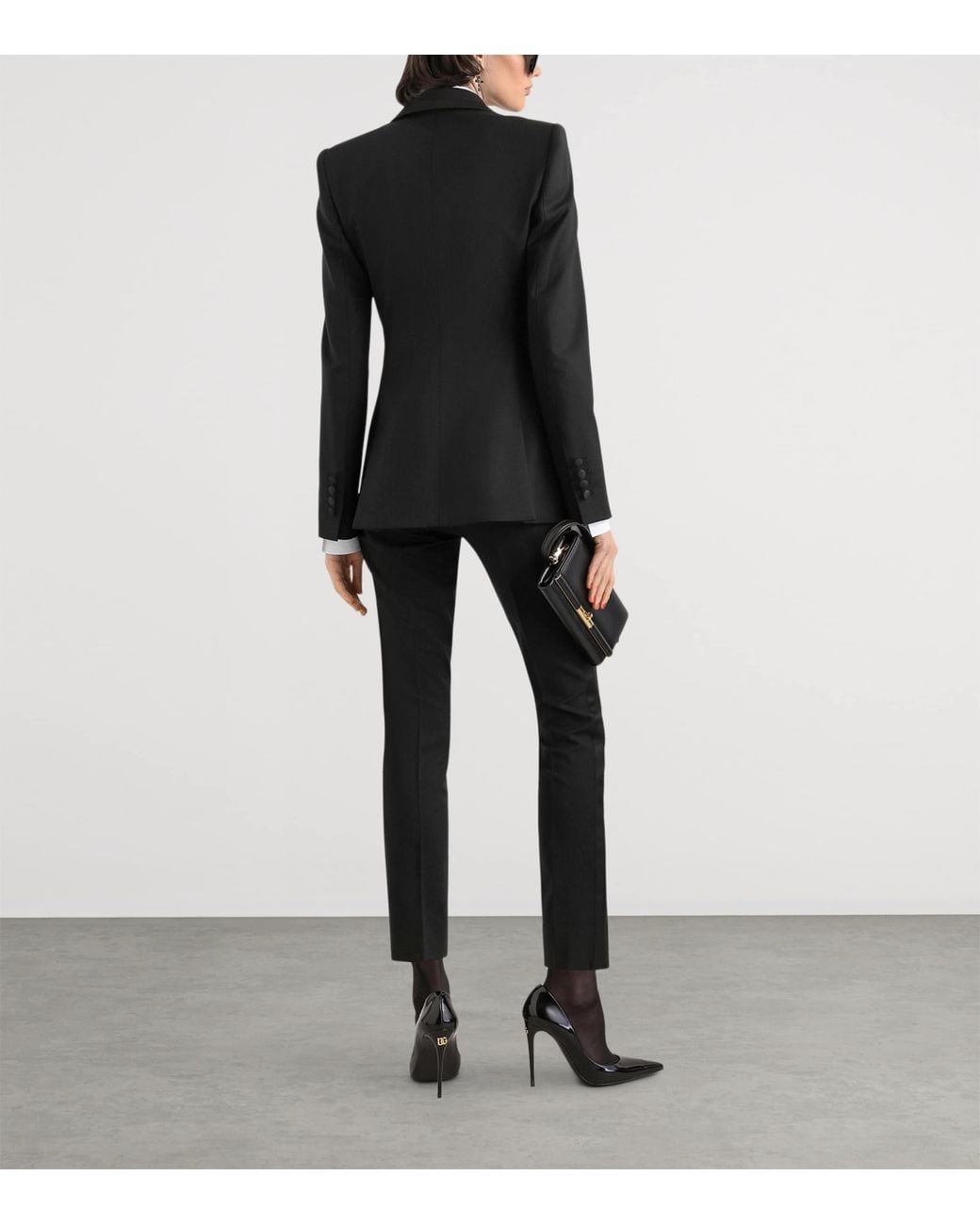 Dolce & Gabbana Black Virgin Wool-Blend Blazer