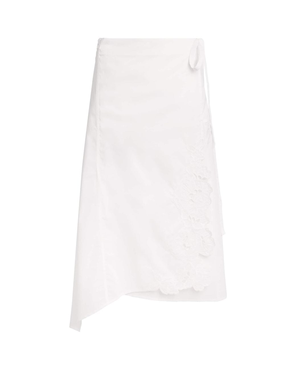 Sir White Cotton Klara Midi Skirt