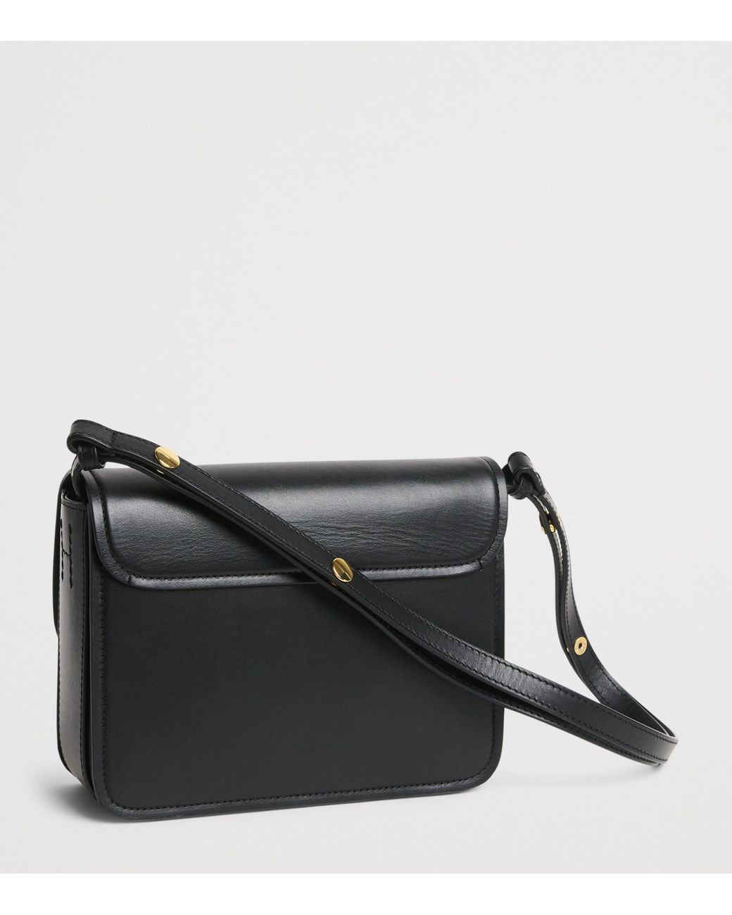 Harrods Black Leather Snaffle Cross-Body Bag