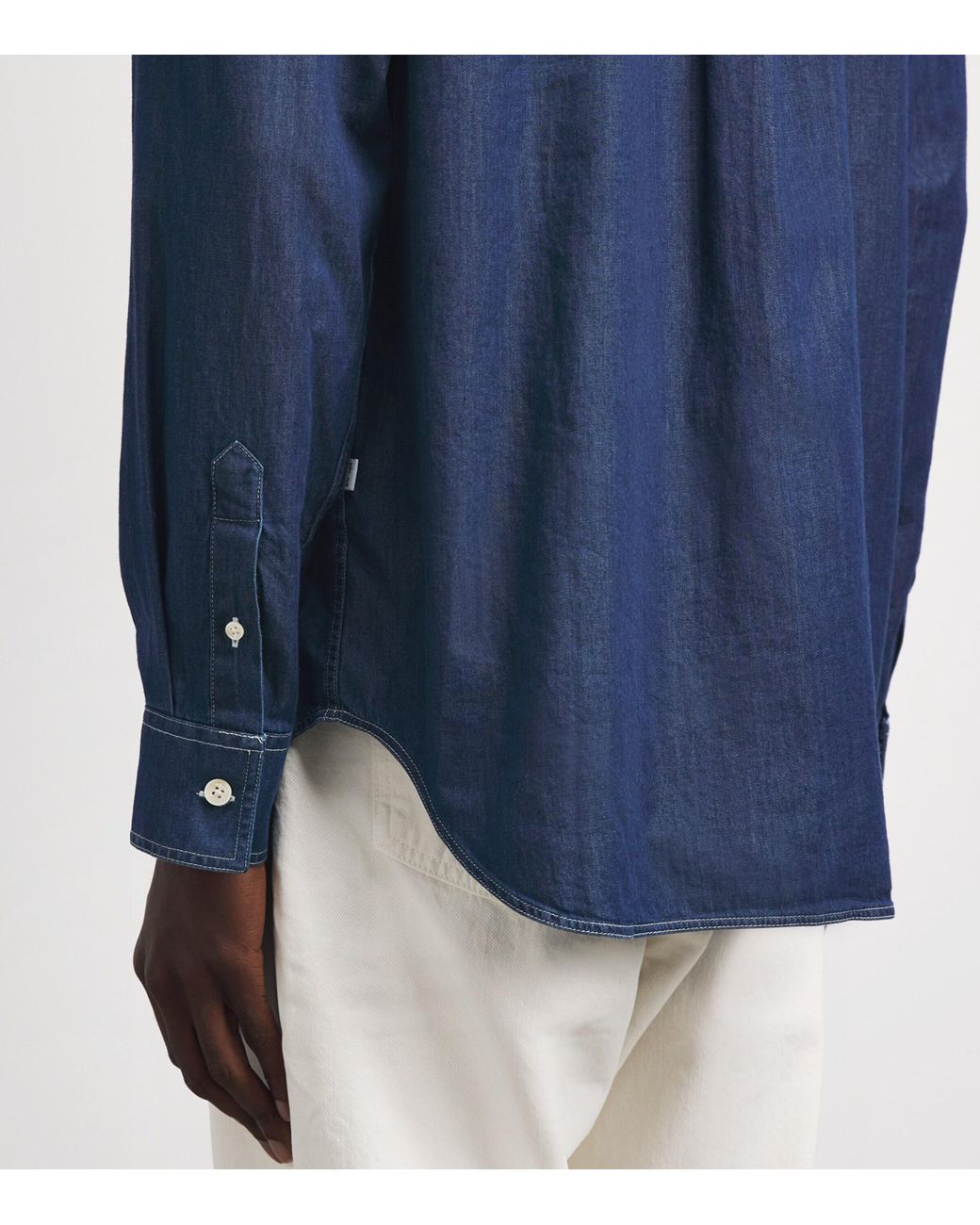 NN07 Blue Colby Denim Shirt for men