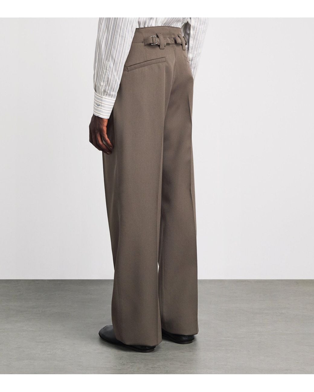 Paul Smith Gray Wool Pleated Trousers for men