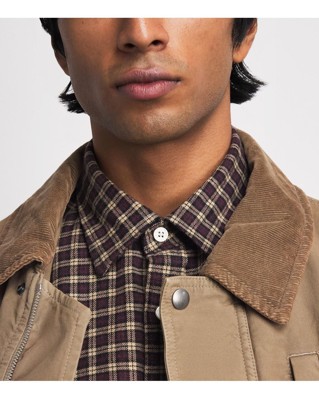 NN07 Brown Organic Cotton Flannel Deon Shirt for men