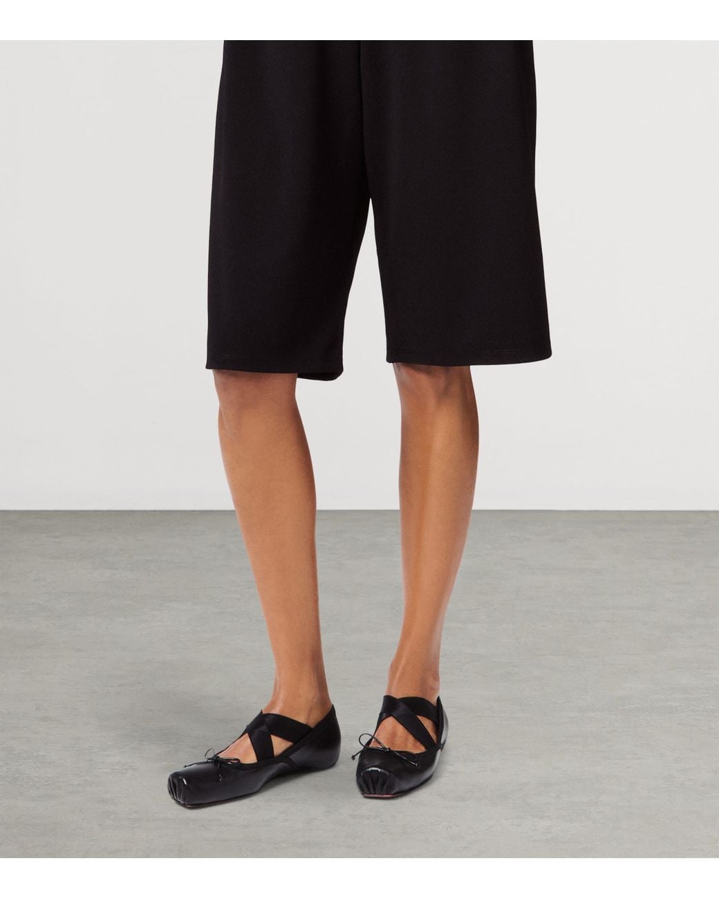 Christian Louboutin Black Cassiasticina Leather Ballet Flats