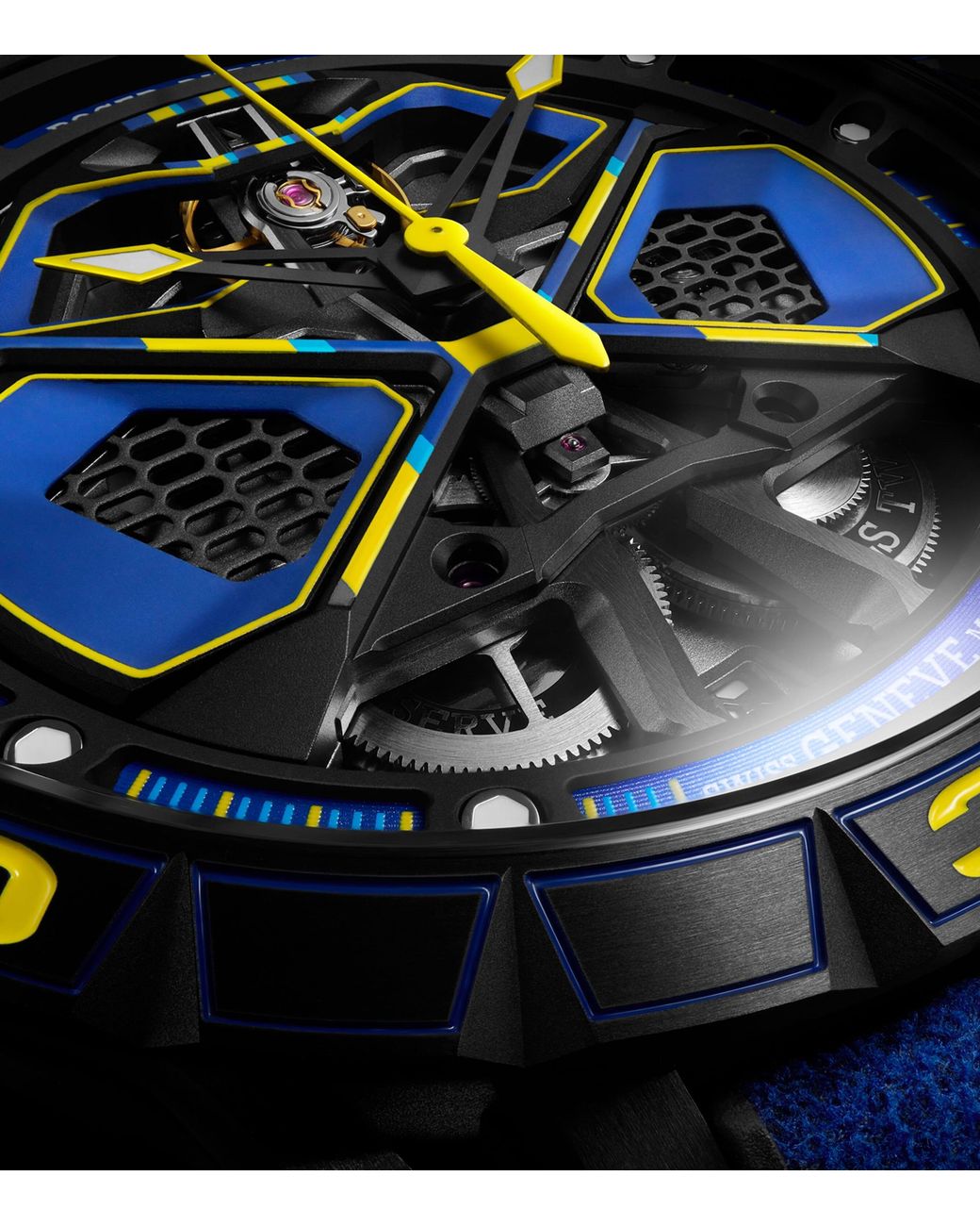 Roger Dubuis Blue X Lamborghini Titanium Excalibur Spider Monobalancier Huracán Watch