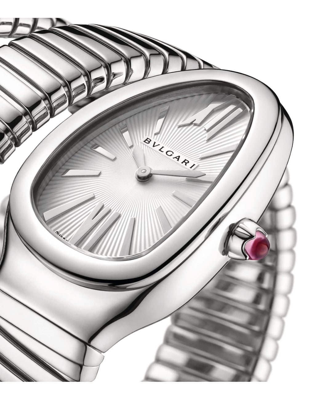 BVLGARI Gray Stainless Steel Serpenti Tubogas Watch