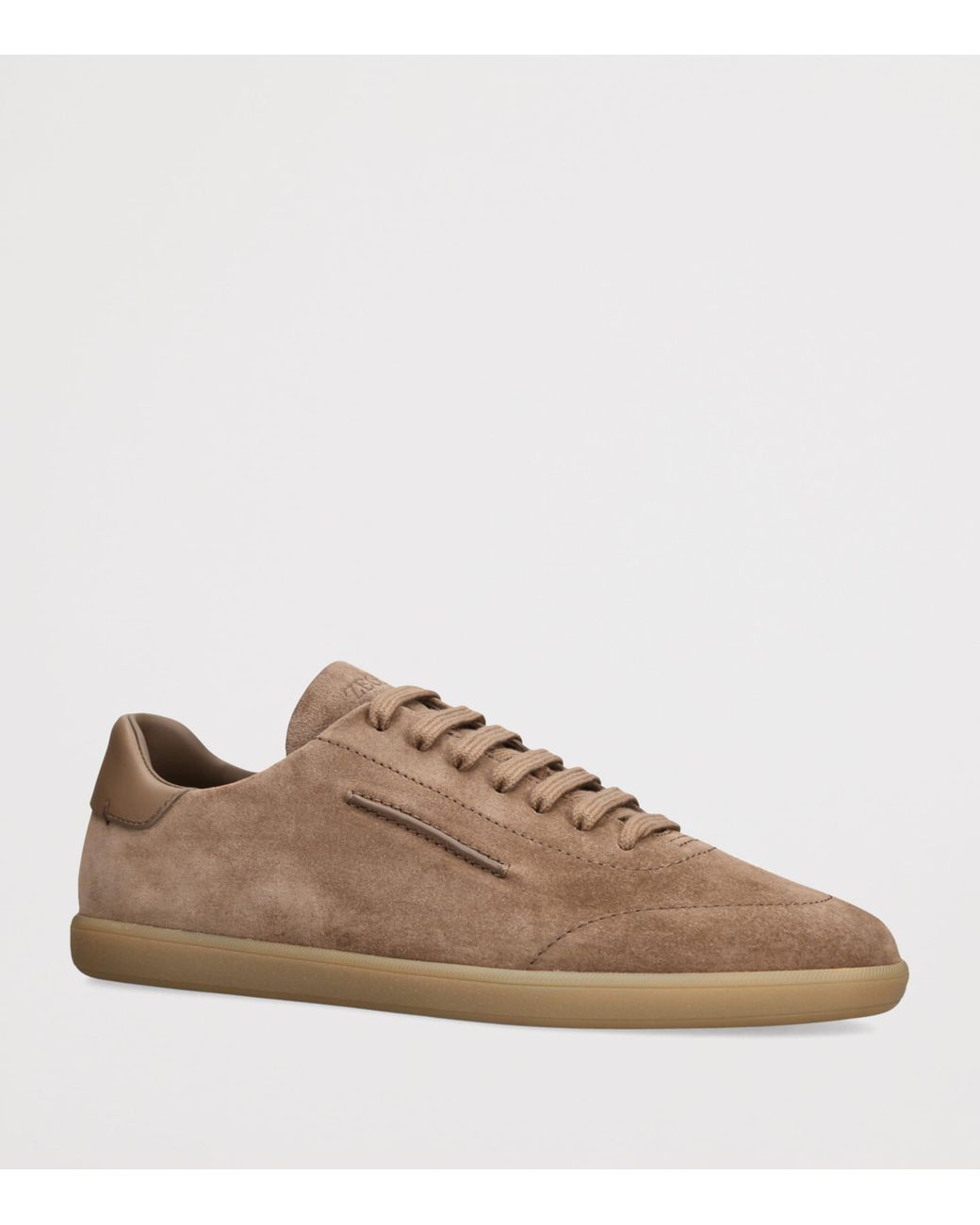 Zegna Brown Suede 232 Sneakers for men