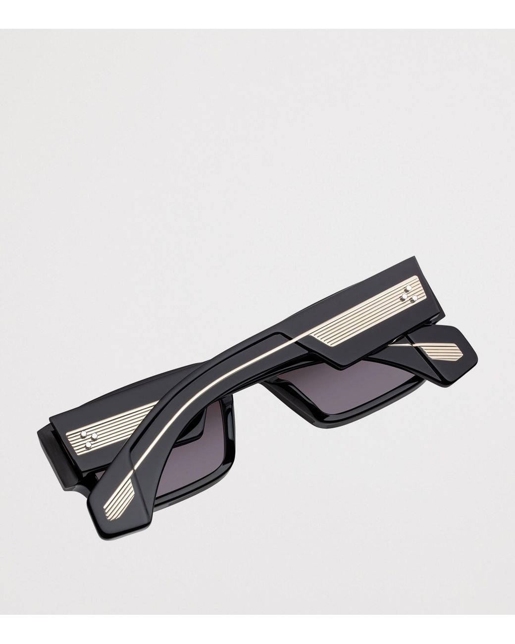 Jacques Marie Mage Black Engel Rectangular Sunglasses for men