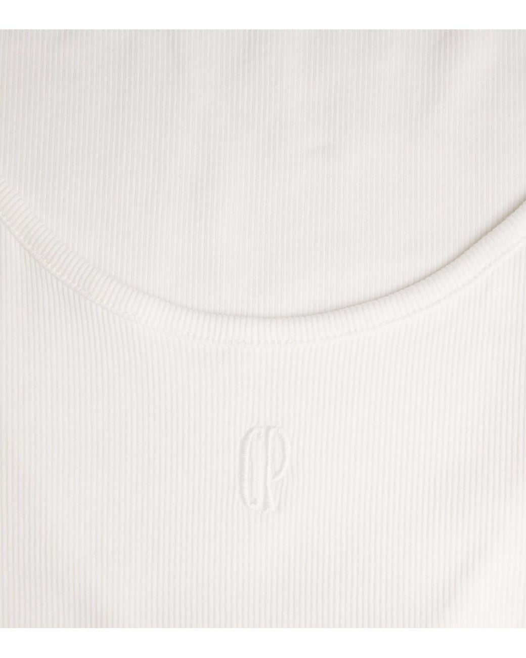 Claudie Pierlot White Stretch-Cotton Logo Tank Top