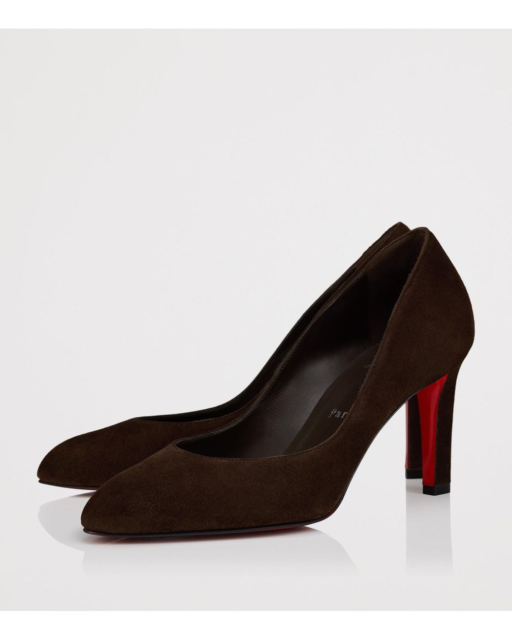 Christian Louboutin Brown Fannylove 85 Suede Pumps